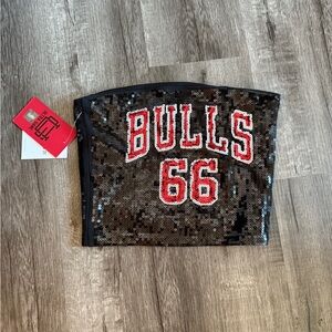 Forever 21 Black and Bronze Sequin Top